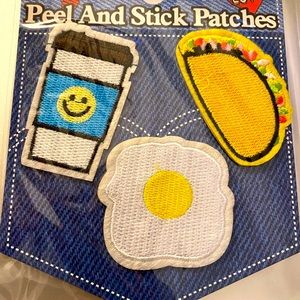 🥤🌮🍳 CREATIVE FUN PEEL AND STICK PATCHES 3pack
